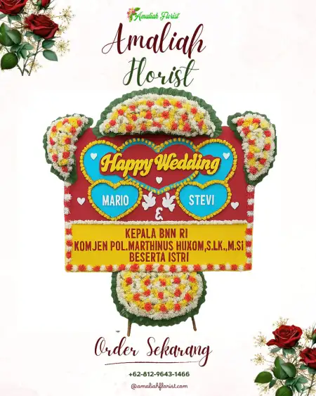 Papan Bunga Pernikahan Gombang